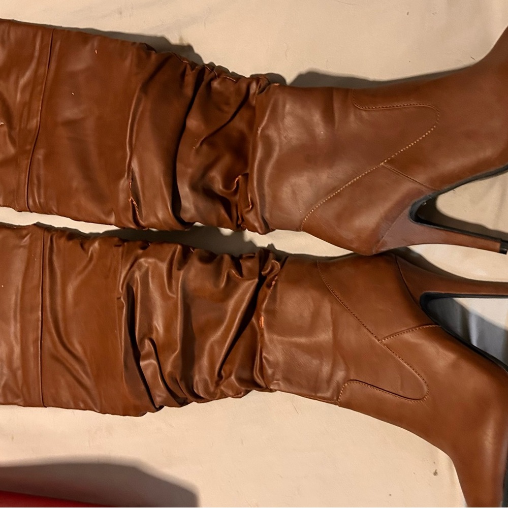 Forever 21 Tan Heeled Boots